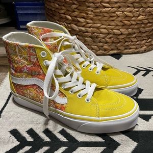 Floral high top Vans